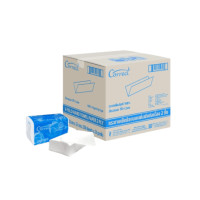 ราคา กระดาษเช็ดมือ CORRECT ชนิดแผ่น หนา 2 ชั้น บรรจุ 250 แผ่น/ห่อ X 24 ห่อ (6,000 แผ่น/ยกลัง) (888222600008)