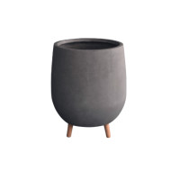 ราคา กระถางไฟเบอร์ซีเมนต์พร้อมขาไม้ ARTGARDEN & DECOR PFCL-0030AG DIA 45*45*56 CM. สีเทา (888226200042)