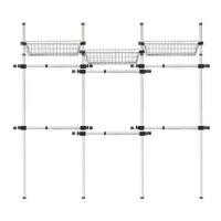 ราคา ราวแขวนผ้า 6 ราวแขวน 3 ตะกร้า TUGU สีขาว (1214750)