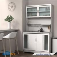 ราคา ครัวอะลูมิเนียมสำเร็จรูป ท็อปซิงค์ซ้าย 3MITI STR 100LF 100 ซม. สีขาว (1312426)