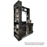 ราคา เคาน์เตอร์บาร์ชั้นวางฝั่งขวา SB FURNITURE LANA 19210609 140 ซม. ลายหินอ่อนดำ (1248020)