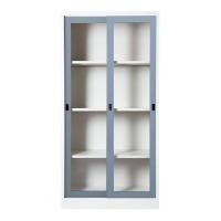 ราคา ตู้เหล็กสูงบานเลื่อนกระจก KIOSK SGD-18 สีเทาอ่อน (1253350)