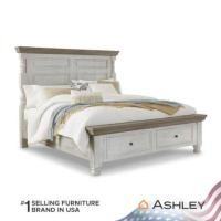 ราคา เตียงนอนขนาด 6 ฟุต ASHLEY FURNITURE HOMESTORE รุ่น HAVALANCE/180 สีขาววินเทจ (888122802285)