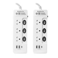 ราคา รางปลั๊กไฟ 3 ช่อง 3 สวิตช์ 2 USB 1 TYPE-C ELECKTA สีขาว 3 ม. (แพ็กคู่) (1301935)