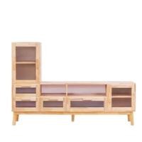 ราคา ตู้วางทีวี EVERGREEN FURNITURE รุ่น GL-18-FWR-3-4 ไม้ยางพารา สีไม้ธรรมชาติ (888168100177)