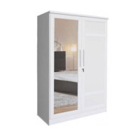 ราคา ตู้เสื้อผ้า 2 บานเปิด WISDOM DESIGN FURNITURE รุ่น C-120 SIMPLE E 120 ซม. สีขาว (888216600669)