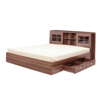 ราคา เตียง + ที่นอน PVC 5 ฟุต WISDOM DESIGN FURNITURE รุ่น DESIGN-D สีวอลนัท (888216600709)