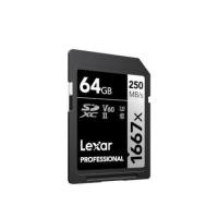 ราคา การ์ดหน่วยความจำ เอสดีการ์ด LEXAR SD1667X 64GB UHS-II U3 V60 SD CARD FULL-HD 3D 4K RW250/120MB/S (LSD64GCB1667) (888222300020)