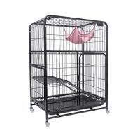 ราคา กรงแมวมีล้อ PETUS 76X53X107 ซม. สีดำ (1274711)