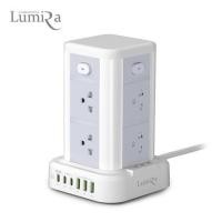 ราคา รางปลั๊กไฟทาวเวอร์ 8 ช่อง 4 สวิตซ์ 3USB/3USB-C LUMIRA LS-208 3 ม. สีขาว (1283154)