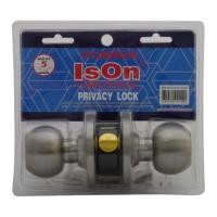 ราคา ลูกบิดประตูห้องน้ำ หัวกลม ISON 8013 SS-BK สีสเตนเลส (248800)