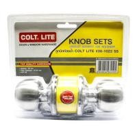 ราคา ลูกบิดประตูห้องน้ำ หัวกลม COLT LITE 36-1022 BK/SS หัวกลม สีสเตนเลส (1067366)