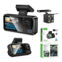ราคา กล้องติดรถยนต์ 3IN1 HOCO DV15 แบบ 3 ช่องสัญญาณ WIFI IPS ขนาด 2 นิ้ว ความละเอียด HD 720P (888206800139)