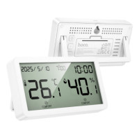 ราคา นาฬิกาดิจิตอล 5-IN-1 HOCO HX42 จอแสดงผล LCD วัดอุณหภูมิ วัดความชื้น ตั้งปฏิทิน ตั้งปลุก (888206800157)