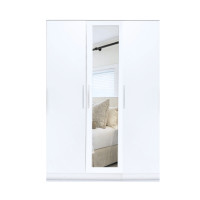 ราคา ตู้เสื้อผ้า 3 บานเปิด WISDOM DESIGN FURNITURE รุ่น MILANO135 135 ซม. สีขาว (888216600671)