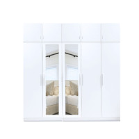ราคา ตู้เสื้อผ้า 5 บานเปิด WISDOM DESIGN FURNITURE 225 ซม. สีขาว (888216600673)