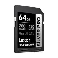 ราคา การ์ดหน่วยความจำ เอสดีการ์ด LEXAR SILVER PRO 64GB UHS-II U3 V60 SD CARD FULL-HD 3D 4K RW280/130MB/S (LSDSIPR064G) (888222300009)