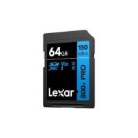 ราคา การ์ดหน่วยความจำ เอสดีการ์ด LEXAR 800XPRO 64GB SD CARD BLUE SERIES FULL-HD 4K RW150/45MB/S (LSD0800P064G-BNNNG) (888222300023)