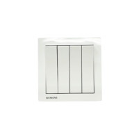 ราคา ชุดสวิตซ์ 1 ทาง 4 ช่อง SIEMENS ซีรีส์ RELFA PLUS ขนาด 86 มม. สีขาว (888233000039)