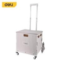 ราคา รถเข็นล้อลากอเนกประสงค์ DELI DL431008A-WH-01 65ลิตร สีขาว (888236700147)