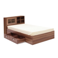 ราคา เตียง + ที่นอนสปริง 3.5 ฟุต WISDOM DESIGN FURNITURE รุ่น DESIGN-D สีวอลนัท (888216600693)