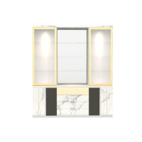 ราคา ตู้โชว์กระจก WISDOM DESIGN FURNITURE รุ่น GW-201 200 ซม. สีขาว/ซอฟท์มาร์เบิ้ล (888216600756)