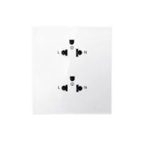 ราคา ชุดเต้ารับคู่ 3 ขา 2 ช่อง GONEO รุ่น PIANO G27-Z233-WH สีขาว ขากลมแบน (888232100030)