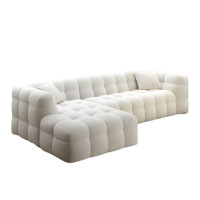 ราคา โซฟาเข้ามุมซ้าย 3 ที่นั่ง WISDOM DESIGN FURNITURE รุ่น MONI 220 ซม. ผ้าขนแกะ สีขาว (888216600664)