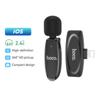 ราคา ไมโครโฟนไร้สาย HOCO L15 IOS LIGHTNING ระบบรับเสียง 360° ความถี่ 2.4GHZ ระยะการใช้งาน 15 เมตร สำหรับ IPHONE (888206800201)