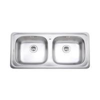 ราคา ซิงค์ฝัง 2 หลุม PREMA PM841T1B 100 ซม. สีเงิน (1309776)