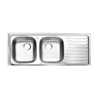 ราคา ซิงค์ฝัง 2 หลุม 1 ที่พัก PREMA PM861TD2B 120 ซม. สีเงิน (1309784)