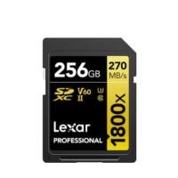ราคา การ์ดหน่วยความจำ เอสดีการ์ด LEXAR SD1800X 256GB UHS-II U3 V60 SD CARD FULL-HD 3D 4K RW280/210MB/S (LSD1800256G) GOLD SERIES (888222300016)