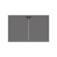 ราคา บานใต้เตา KITZCHO CURVE 86x56 ซม. สี GREY GRAPHITE (1281489)