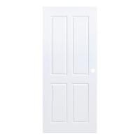 ราคา ประตูภายนอก UPVC เจาะรูลูกบิด PARAZZO MN005 80X200 ซม. สีขาว (1183149)