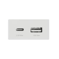 ราคา เต้ารับ USB-A 1 ช่อง TYPE-C 1 ช่อง SCHNEIDER M3TS_USB2_WE MILUZ สีขาว (1302628)