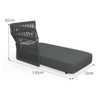 ราคา เตียงริมสระ หวายPE BUNISE รุ่น RAVELLO ขนาด 130×72×82 ซม. สีเทา (888211800060)