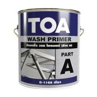 ราคา สีรองพื้นโลหะ TOA WASH PRIMER (A+B) PART A G1168 สีเขียว 1 แกลลอน (31281)