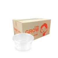 ราคา กล่องพลาสติกใส่อาหาร ทรงกลม GROW PACK 750 มล. ขนาด 11.8X11.6X6 CM. สีใส (300ชุด/ลัง) (888204400011)