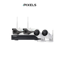 ราคา กล้องวงจรปิดไร้สาย PIXELS CCTV HYBRID 4CH กล้องฟิก 2 CH + กล้องหมุน 180° 2 CH 3 MP (888235700012)