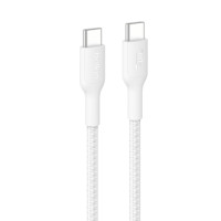 ราคา สายชาร์จเร็ว USB-C BELKIN CAB024 ชาร์จเร็ว 60 วัตต์ สายถักไนล่อน ยาว 1 เมตร สีขาว (888144500516)