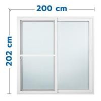 ราคา ประตูบานเลื่อน ไวนิล S-S มุ้ง WINDSOR 200X202 ซม. สีขาว (1180755)