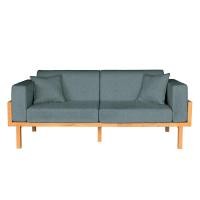 ราคา โซฟาไม้ยางพารา RENITA HOME รุ่น LUND 200X80CM. ผ้ากึ่งกำมะหยี่ สะท้อนน้ำ สีเขียว (HPP947/05) (888116600004)