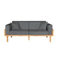 ราคา โซฟาไม้ยางพารา RENITA HOME รุ่น LUND 200X80CM. ผ้ากึ่งกำมะหยี่ สะท้อนน้ำ สีเทาเข้ม (HPP947/02) (888116600006)