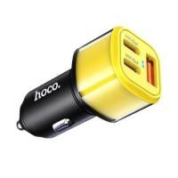 ราคา หัวชาร์จในรถ 3 พอร์ต HOCO HK72 พอร์ตชาร์จ TYPE-C X2 + USB X1 รองรับชาร์จเร็ว PD 30W + QC 3.0 สีดำ (888206800017)