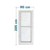 ราคา ชุดประตูบานเปิด ระบายอากาศ อะลูมิเนียม SANKYOALUMI J-TRUST VENTILATION 90x205 ซม. สีขาว พร้อมวงกบ-บานพับ-มือจับ-โช้ค (1100487)