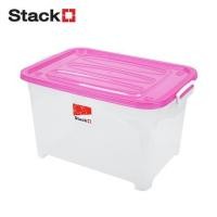 ราคา กล่องเก็บของ มีล้อ ฝาล็อค STACKO S105 A 100 ลิตร 50x70x42 ซม. สีชมพู (1141971)