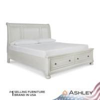 ราคา เตียงนอนขนาด 6 ฟุต ASHLEY FURNITURE HOMESTORE รุ่น ROBBINSDALE/180 สีขาววินเทจ (888122802279)