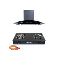 ราคา ชุดเซต เครื่องดูดควัน + เตาแก๊ส 2 หัว KASHIWA PSD-309H + X-2500+สายปรับแรงดันต่ำ (888155800228)