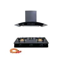 ราคา ชุดเซต เครื่องดูดควัน + เตาแก๊ส 3 หัว KASHIWA PSD-309H + X-3600-B+สายปรับแรงดันต่ำ (888155800230)