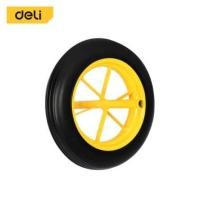 ราคา ล้อรถเข็น DELI EDL437065T-YL-01 ยางตัน 14นิ้ว (888236700283)